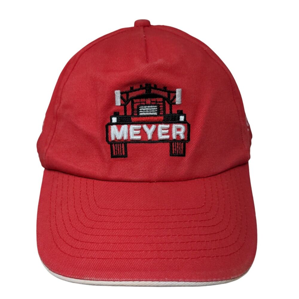 Meyer Quality Service Strapback Hat Red One Size Adjustable Patriotic Midwest